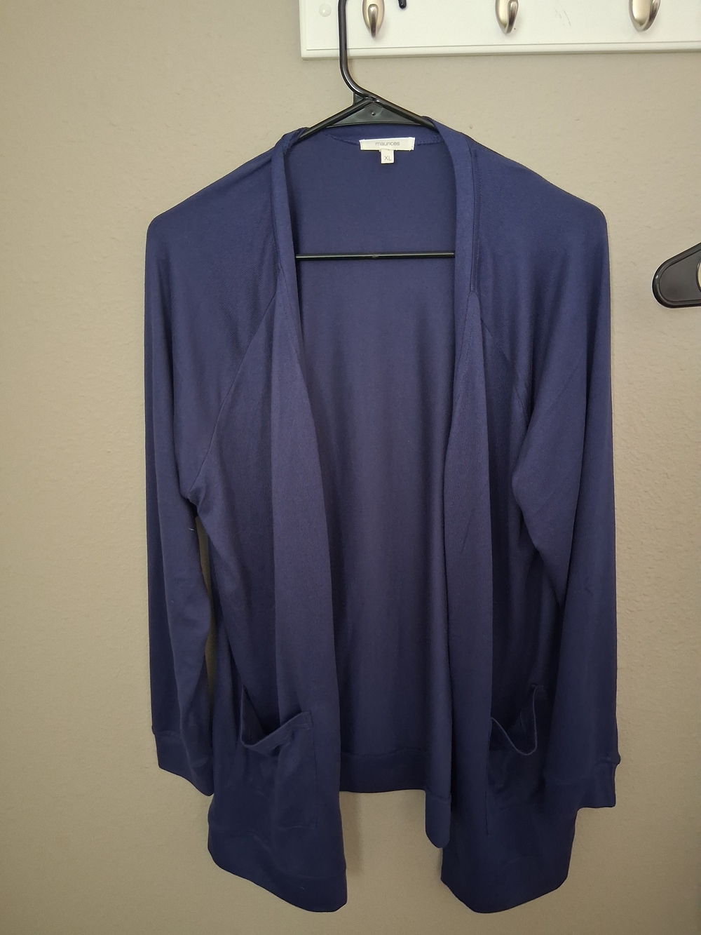 Maurices Navy Blue Open-Front Cardigan